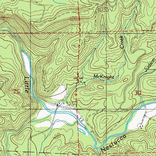 Topographic Map of Muscott Creek, OR