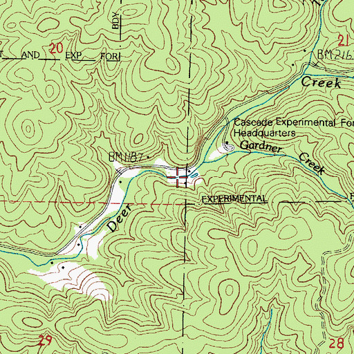 Topographic Map of Deer Creek Lake, OR
