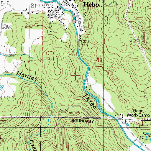 Topographic Map of Spring Creek, OR