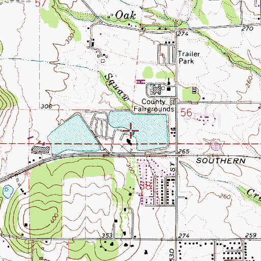 Topographic Map of Larson Log Pond, OR