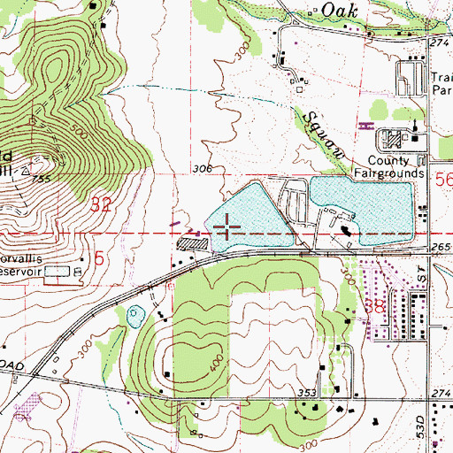 Topographic Map of Peak Log Pond, OR