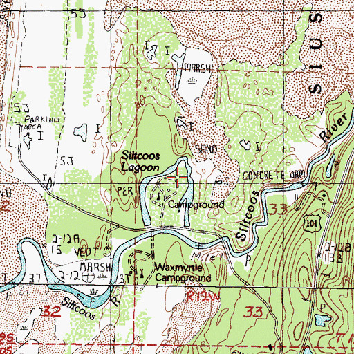 Topographic Map of Lagoon Recreation Site, OR