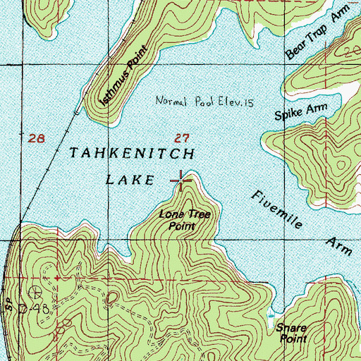 Topographic Map of Lone Tree Point, OR