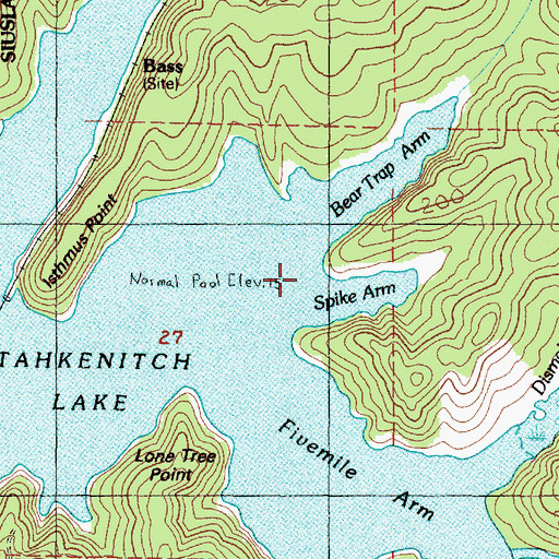 Topographic Map of Crabtree Point, OR
