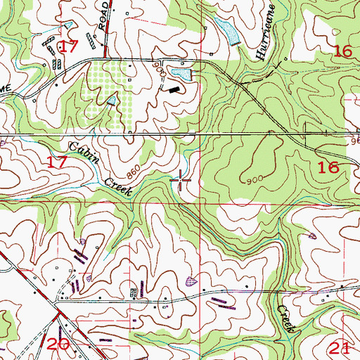 Topographic Map of Cabin Creek, AL