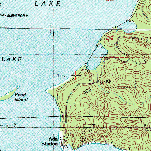 Topographic Map of Ada County Park, OR