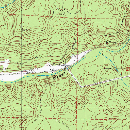 Topographic Map of McAllister Creek, OR
