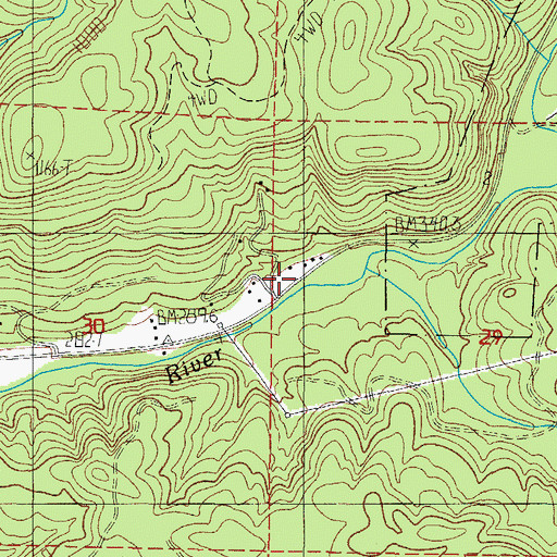 Topographic Map of Swampy Creek, OR
