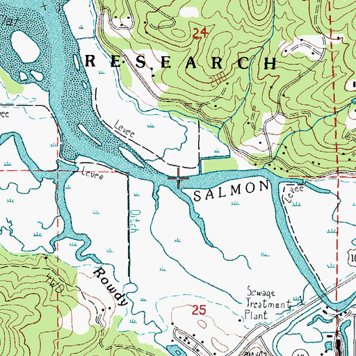 Topographic Map of Mink Creek, OR
