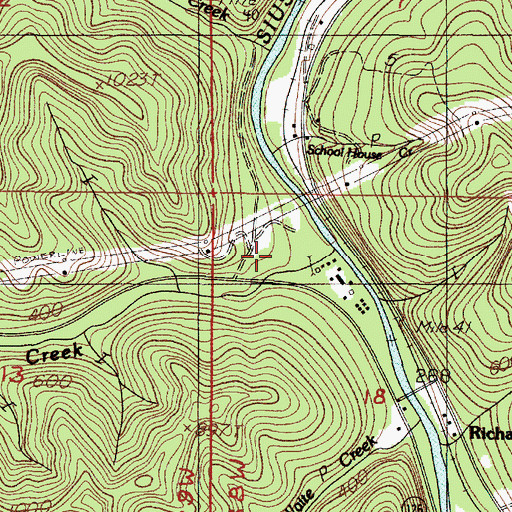 Topographic Map of Camp Lane County Park, OR