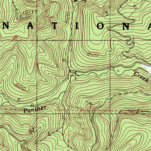 Topographic Map of North Fork Panther Creek, OR