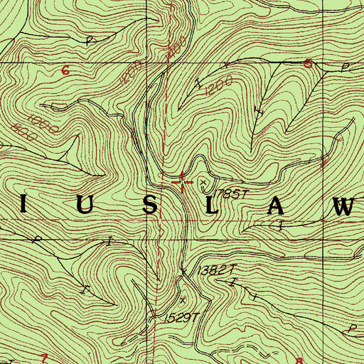Topographic Map of Five Rivers Lookout, OR