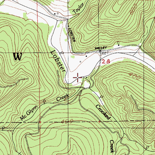 Topographic Map of Crooked Creek, OR