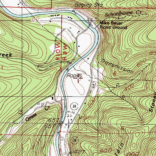 Topographic Map of Smallwood Creek, OR