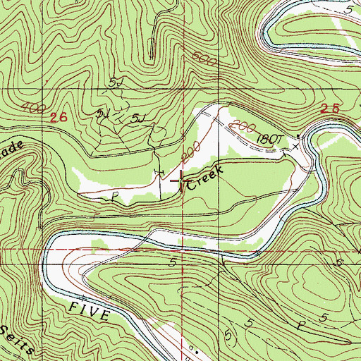 Topographic Map of Cascade Falls, OR