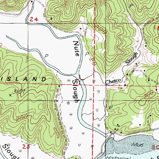 Topographic Map of Chetco Slough, OR