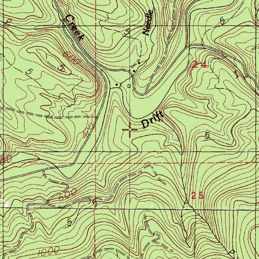 Topographic Map of Needle Branch, OR