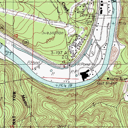 Topographic Map of Park Creek, OR