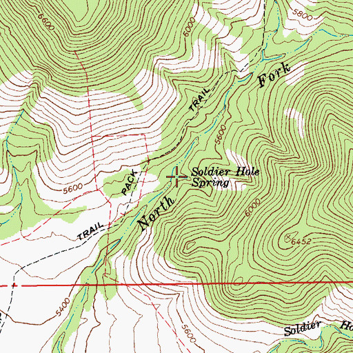 Topographic Map of Soldier Hole Spring, AZ