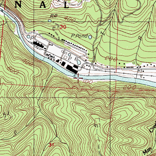 Topographic Map of Camp Creek, OR