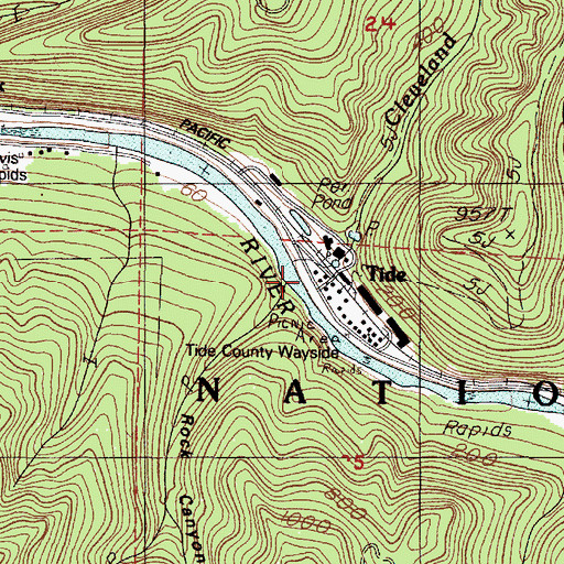 Topographic Map of Erskine Log Pond, OR