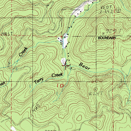 Topographic Map of Callow Creek, OR