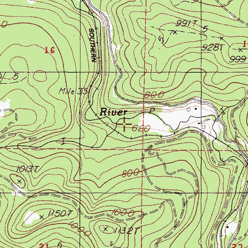 Topographic Map of Conger (historical), OR