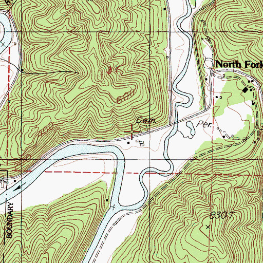 Topographic Map of Lower Smith River Cemetery, OR