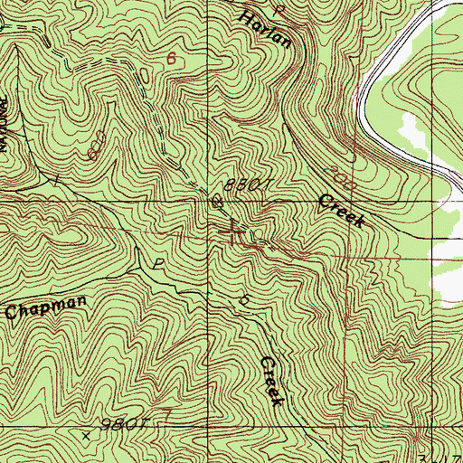 Topographic Map of Sulphur Ridge, OR