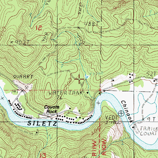 Topographic Map of Reed Reservoir, OR