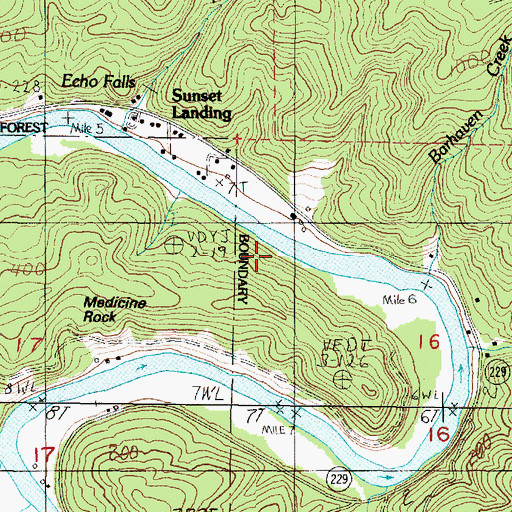 Topographic Map of Wildcat Creek, OR