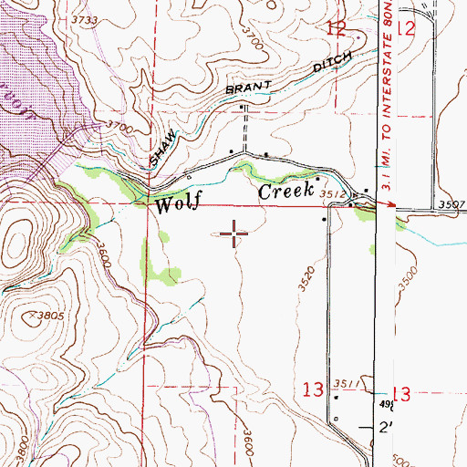 Topographic Map of Henrys Reservoir, OR