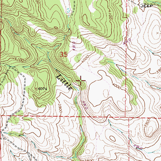Topographic Map of Goff Spring, OR