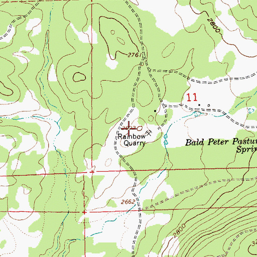 Topographic Map of Rainbow Rock, OR