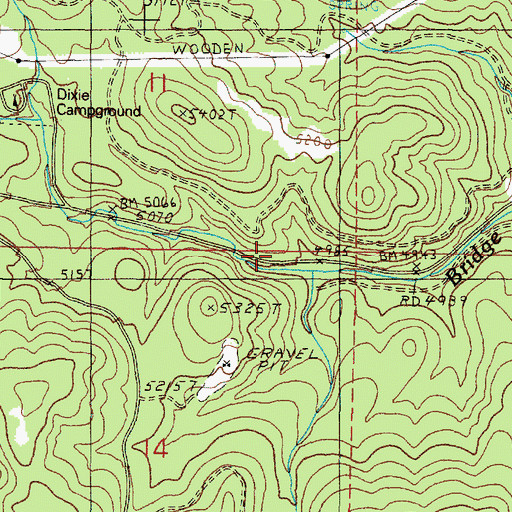 Topographic Map of Dixie (historical), OR