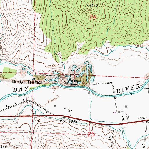 Topographic Map of Herburger Pond, OR