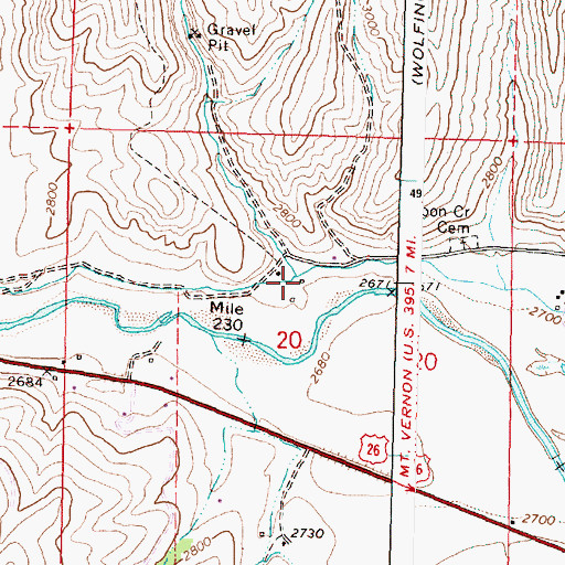 Topographic Map of Eddington Ditch, OR