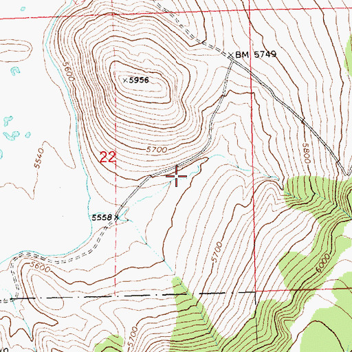 Topographic Map of Lane Waterhole Number Twelve, OR