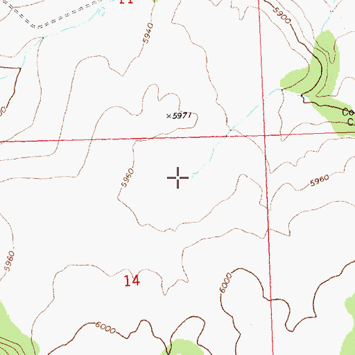 Topographic Map of Lane Reservoir Number Four, OR