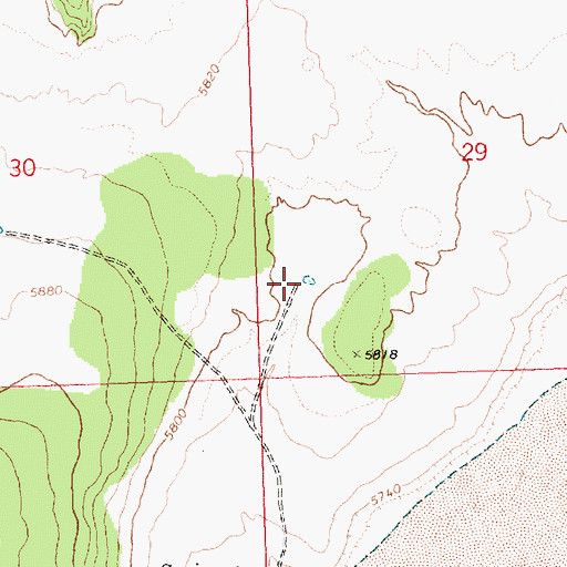 Topographic Map of Wakefield Reservoir, OR