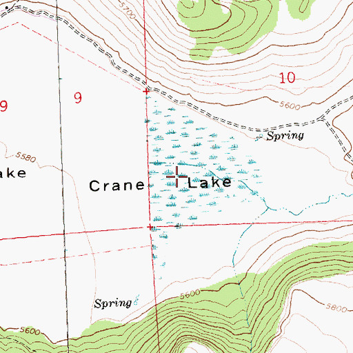 Topographic Map of Tule Swamp, OR