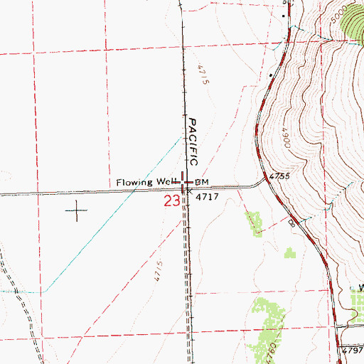 Topographic Map of Wendell (historical), OR