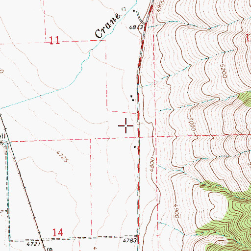 Topographic Map of Hot Springs (historical), OR