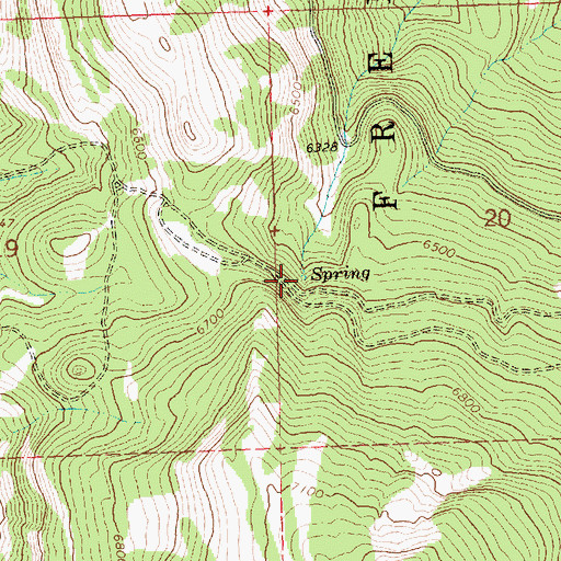 Topographic Map of Big Spring, OR