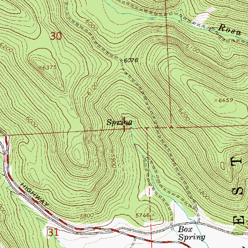 Topographic Map of Ski Lodge Spring, OR