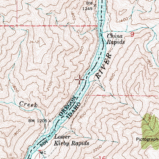 Topographic Map of Coral Creek Reef, OR