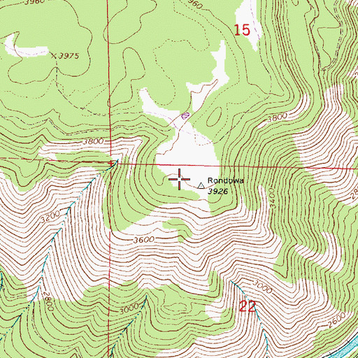 Topographic Map of Dutch Point, OR