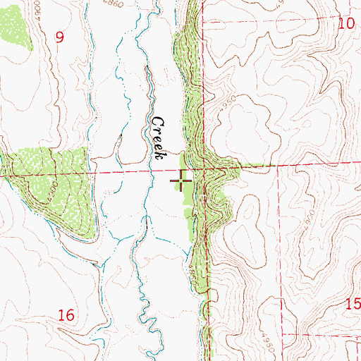 Topographic Map of Baldwin Ditch, OR
