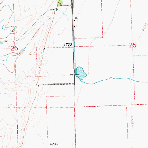 Topographic Map of Farleighs Reservoir, OR