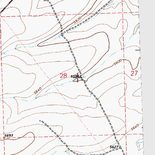 Topographic Map of Deboy Reservoir, OR